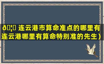 🦆 连云港市算命准点的哪里有（连云港哪里有算命特别准的先生）